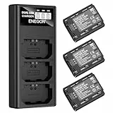 ENEGON NP-FZ100 Akkus (3×2280mAh) Inkl. 3-Slot Ladegerät mit LCD-Anzeige, Kompatibel mit Sony Alpha 7 III/7 IV, A7C/A7C R, A7R III/IV/V, ZV-E1, FX3, FX30, A1, A6600, A6700, A9/A9 II Kamera