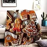 Weihnachtsdecken Kuscheldecke Rot, Weiche warme Winterdecken Weihnachten Plüsch Tagesdecke Bezug für Erwachsene und Kinder (Weihnachten C, 130x150cm)