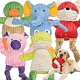 LECHONG 5er-Pack Quietschspielzeug für Hunde, Robuste Plüschtier-Spielzeuge für Große/Mittlere/Kleine Hunde, Kuschelweiches Hundekauspielzeug-Set