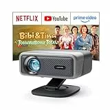 Smart Beamer 4K【Netflix-Fähig & Dolby Audio】VISSPL 4000 ANSI Video Projektor,Autofokus&Trapezkorrektur,1080P Full HD WiFi6 Bluetooth Heimkino/Outdoor Beamer mit 360°-Halter für Handy【Upgrade Version 】