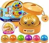 XXL Squishy Dumpling Glitzer Viral Mystery - Trend Überraschungs Anti-Stress Spielzeug für Kinder - Super weiche Squishys zum sammeln - Steamed Buns Anti Stress Ball Knetball Baozi Mochi Büro