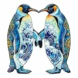 Jigfoxy Holzpuzzle Erwachsene, Pinguine Holz Puzzle Erwachsen, Wooden Puzzle Holz Puzzle Erwachsen Und Kinder, Einzigartiges Lernspielzeug in Tierform für Freunde der Familie L-34 * 30.6cm-250pcs