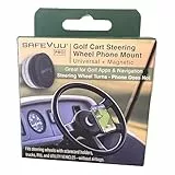 SafeVuu Pro Magnetischer Golfwagen-Handyhalter – Magnetische Golfwagen-Handyhalterung für Lenkrad – Rad dreht sich, Ihr Handy nicht – inklusive 2 Metallplatten – patentiertes Design Caddy – nicht