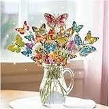 20 Stück Diamond Painting Set,Diamond Painting Erwachsene Kinder Schmetterling Bilder, Bastelset Kinder für Dekoration von Gärten und Balkonen, Geschenke für 8-10 Jahre Mädchen (Schmetterling)