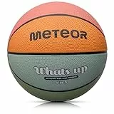 meteor Whats UP Basketball Größe #5 ideal für Kinderhände von 4-8 Jährigen, weicher Mini Basketball, 1 Stück, 1 Ball pro Packung