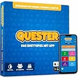 Quester - Das Brettspiel mit App, interaktives Quiz, Musikspiel, Wissens- und Familienspiel, Brettspiel für Freunde, Familie und Partys, Gellschaftsspiel & Partyspiel für 3-6 Spieler