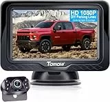 Rückfahrkamera Leicht Einzurichten Plug-Play: Farbe Klares Bild Nachtsicht DIY-Leitfäden HD 1080P Keine Verzögerung Auto Rückfahrkamera mit 4.3' LCD Monitor IP69 Wasserdicht für LKW/SUV Tomoia T1