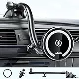 MAGJIEYX für MagSafe Autohalterung Ladegerät, 15W Magnet Auto Handyhalter mit Ladefunktion für iPhone 16/15/14/13/12 Serie, 3 in 1 Lüftung/Dashboard/Windschutzscheibe Kabelloses KfZ Halter