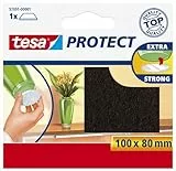 tesa Protect Filzgleiter, rechteckig, 100mm:80mm, braun, 1 Stück