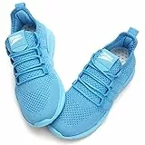 EGMPDA Damen Walkingschuhe Laufschuhe Wanderschuhe Sneaker Sport Trekking Turnschuhe Workout Jogging Outdoor Running Straßenlaufschuhe Freizeit Damen Leichtgewichts Atmungsaktiv Hellblau 41 EU