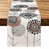 Weldomcor Blumen Tischläufer Waschbare Tischdeko 32x180cm Frühling Sommer Saisonnal Tischläufer Modern Dekorativer Tisch Dekoration für Esszimmer Küche Bauernhaus Hochzeit Geburtstag Draussen