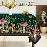 Arquiel Tischdecke Pilz, Tischdecken Abwaschbar Wasserabweisend Rechteckige Tischtuch Frühling Französisch Tischdeck für Haus Küche Esszimmer Party Dekoration(152 x 213 cm)