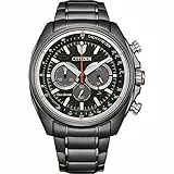 CITIZEN Herren Analog Japanisches Quarzwerk Uhr mit Edelstahl Armband CA4567-82H, Schwarz