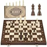 Peradix Magnetisches Schachspiel aus Holz,38CM Schach Klappbares Schachbrett,Schachspiel Hochwertig Riesenschach Chess Set mit Schachfiguren für Kinder