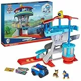 Spin Master Games PAW Patrol, Lookout Tower, Hauptquartier Spielset mit 1 Chase Basis Fahrzeug, 2 Chase Figuren und Zubehör, geeignet für Kinder ab 3 Jahren