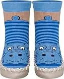 Playshoes H???ttenschuh Nilpferd 481102 (blau 7)(Marine Blue) Gr??????e 31/34