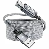 Kiuet USB Druckerkabel 3M, USB 2.0 Typ A anf Typ B Scannerkabel Kompatibel mit Canon, HP DeskJet/Envy, Lexmark, Dell, 3D, DAC, Xerox, etc