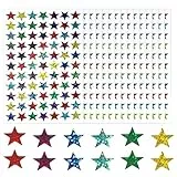simarro 1800 Stück Gold Glitzer Sterne Aufkleber, Selbstklebende Sterne Sticker Belohnungssticker Gold Mini Sticker Etiketten Sternaufkleber für Scrapbooking Hervorgehobene Markierungen DIY(Bunte)