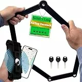 WIDDER Faltschloss Fahrrad [1 kg leicht & sicher, mit Halterung & AirTag Versteck] aus Spezial-Stahl - 110 cm langes Fahrradschloss hohe Sicherheit - Schloss für e-Bike Scooter Fahrräder - e bike lock
