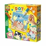 SES Creative 14602 - Dot-Marker mit 6 Ausmalseiten - Punktekunst gestalten - 3 XXL Dot Marker - Große Punkte Machen - Für Kinder Ab 3 Jahren, Gelb, Orange, Blau