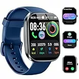 uaue AI Smartwatch Herren Damen, 1.91' Smart Watch mit ChatGPT-AI und Telefonfunktion, Pulsuhr/Schlafmonitor/Schrittzähler/110+ Sportmodi Fitnessuhr, IP68 Wasserdicht Sportuhr, für Android iOS, Blau