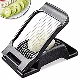 BIBURY Eierschneider aus Edelstahl, Robuster Aluminium Schneider für Eier, Eischneidewerkzeug, Egg Slicer Einzeln Gespannte Edelstahldrähte Pilze, Erdbeeren, Weiches Obst, Spülmaschinenfest