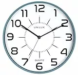 Unilux Wanduhr pop 28,5cm in blau, großes Ziffernblatt, lautlos, ohne Ticken