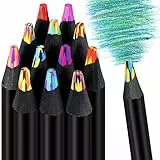 Tatxmalv Buntstift, Regenbogenstifte - 12 Verschiedenen Farben, Zeichnen Stift für Kinder und Erwachsene, Buntstifte für Zeichnen, Bastelset Färben, Ostern Geschenke Kinder