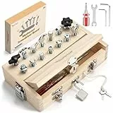 Vanplay Montessori Spielzeug ab 3 4 5 Jahre, Motorikspielzeug Holzspielzeug Schraubendreher Busy Board mit Schlüssel und Schloss, Kinderspielzeug Geschenke für Mädchen Junge