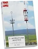 Busch 1021 H0 Mobilfunkmasten 2 Stück, Grau