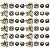 MILISTEN 20 Sets Antique Snaps Geschmack Baum Form Vintage Metall Druckknopf Nähen Auf Snaps Befestigungen für Jacke Tasche Verschlüsse Leder Nähen Handwerk DIY