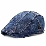WETOO Schirmmütze Herren Schiebermütze Schwarz Driving Cabbie Jagd Flatcap Newsboy Cap