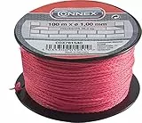 Connex Maurerschnur pink - 100 m Länge - Ø 1,0 mm - Polyester - Knotenfest - Reißfest & Belastbar - Auf Spule / Richtschnur / Bauschnur / Lotschnur / Pflasterschnur / COX781540