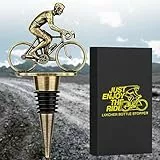 LKKCHER Fahrrad Weinflaschenverschluss, Fahrrad Geschenke Weinsparer, Fahrrad Deko Weinstopfen für Weinflaschen, Niedliche Weingeschenke für Männer, Vatertagsgeschenk Geburtstagsgeschenk für Radfahrer