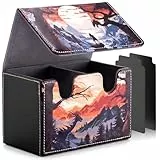 JoyHood Deck Box für YGO Karten mit 2 Premium Kartentrenner, Sammelkarten Box Fasst 220+ Einzeln Karten, Karten Deck Box Kompatibel mit TCG/OCG/MTG (Suche des Kriegers)