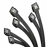 KabelDirekt – 3x SATA-3-Kabel 6 Gb/s – 30 cm, gerade (Datenkabel, 6 Gbit/s, SATA-III/Serial-ATA, L-Stecker, Set aus 3 Kabeln, verbindet Festplatten/SSDs/Laufwerke mit dem Mainboard, schwarz)