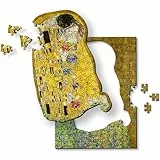 Trefl - Holzpuzzle: Der Kuss, Gustav Klimt - 200 Puzzleteile, Künstlerisches Puzzle Wooden Puzzle, Berühmte Bilder, Bekannte Künstler, Kreative Unterhaltung für Erwachsene und Kinder ab 9 Jahren