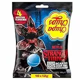 Chupa Chups Stranger Things The Upside Down Lutscher, 10 Lollies im Beutel in 4 Sorten, limitierte Edition, als Geschenk oder für Partys, 10 x 12g