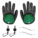 Carreneu Angelhandschuhe,Landehandschuh Hecht,wasserdichte Angelhandschuhe,Wird mit 2 Paar Magnetschnallen Geliefert,Schnitt Landehandschuh Hecht,für Den Sicheren Umgang mit Hecht,Zander,Wels