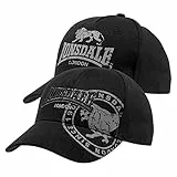 Lonsdale Unisex Leiston Double Pack Cap, Schwarz, Einheitsgröße EU