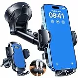 【2026 Militär-Klasse】Handyhalterung Auto Upgrade【Stärkst Saugnapf & Lüftungsclip】Handy Halterung Auto 360°Handyhalter Auto auf Armaturenbrett Scheibe für iPhone 17 16 15 14 13 Pro Max usw, Himmelblau