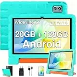 ZIOVO Tablet 10 Zoll Android mit 20GB RAM+128GB ROM(TF 1TB), 5G WiFi 6, Octa-Core, Widevine L1, Face ID, 1280 * 800, 6000mAh, Bluetooth 5.0, GMS Certified Tablet mit Eva Case - Grün