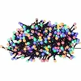 EGLO Lichterkette außen Berry Mini, Weihnachtsbeleuchtung Garten, LED Kette, Kunststoff in schwarz, Kunststoff in weiss IP44, bunt, 1400 cm