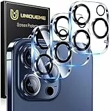 UniqueMe für iPhone 15 Pro/iPhone 15 Pro Max Kameraschutz - [Kratzfest, Stabil] Ultra-Klar 9H Härte Kameraschutz für iPhone 15 Pro Max/iPhone 15 Pro Kamera Schutz [3 Stück] - HD Transparent