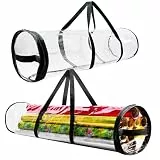 Aufbewahrung Geschenkpapierrollen, Durchsichtige Aufbewahrungstasche für Geschenkpapier mit Reißverschluss & Tragegriff, 2 Größen (Durchsichtig 100cm)