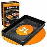 Durandal Grillschale für den Grill und Backofen - Grillmatte für Gasgrill & Holzkohlegrills mit Antihaftbeschichtung - Barbecue schale einfache Reinigung - Grill zubehör - Grillpfannchen - Grillpfanne