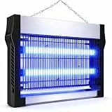 ROVLAK Insektenvernichter Elektrisch 2500V Mückenlampe 365nm UV Licht Fliegenfalle Lampe mit 360° Mückenschutz bis 80m², Chemiefrei Mückenfalle LED Insektenlampe für Balkon Terrasse Schlafzimmer Büro