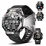 GPS Smartwatch Herren, 2026 Militär Smartwatch Sportuhr, 1.39'' Fitnessuhr Smart Watch für Android und ios, 3ATM wasserdichte Fitness Tracker mit Telefonfunktion//Herzfrequenz/Schlaf/AI (Klassisch)