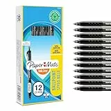 Paper Mate InkJoy 300RT Druckkugelschreiber | mittlere Spitze (1,0mm) | Schwarz | 12 Stück