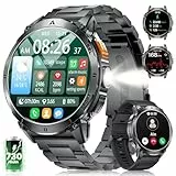 BENYAR SMART Smartwatch Herren 1.62''AMOLED Touchscreen mit Taschenlampe/730 mAh Akku Sportuhr Herren/120+ Sportmodi,IP68 Wasserdicht Fitnessuhr mit 24/7 Herzfrequenz,Schlafmonitor für Android iOS